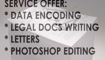 LEGAL WRITING DOCUMENTS, LETTERS AND DATA ENCODING, PHOTOSHOP EDITING 