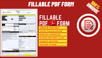I will create interactive Fillable pdf form for you