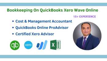I assist you in Bookkeeping in QuickBooks Online Xero Online Wave Excel
